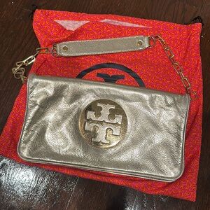 TORY BURCH GOLD REVA BAG